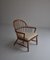 Scandinavian Windsor Chair in Patinated Ash and White Boucle 7