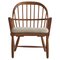 Scandinavian Windsor Chair in Patinated Ash and White Boucle, Image 1