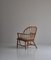 Scandinavian Windsor Chair in Patinated Ash and White Boucle, Image 8