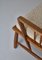 Skandinavischer Windsor Stuhl aus patinierter Esche und weißem Boucle 10