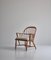 Scandinavian Windsor Chair in Patinated Ash and White Boucle, Image 12