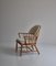 Scandinavian Windsor Chair in Patinated Ash and White Boucle 3