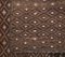 Alfombra de pasillo turca vintage Kilim marrón de colores, Imagen 7