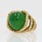 Bague en or jaune 18 carats ciselé chrysoprase 18 carats 3