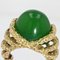 Bague en or jaune 18 carats ciselé chrysoprase 18 carats 4