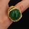 Bague en or jaune 18 carats ciselé chrysoprase 18 carats 6