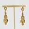 20th Century Enamel 18 Karat Yellow Gold Dangle Earrings, Set of 2 8