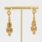 20th Century Enamel 18 Karat Yellow Gold Dangle Earrings, Set of 2 5