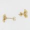 French Diamond 18 Karat Yellow Gold Flower Earrings, 1960s, Set of 2 7