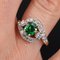 Französischer Ring aus 18 Karat Gelbgold mit Grünen Granat und Diamanten 5