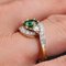 French Green Garnet Diamonds 18 Karat Yellow Gold Ring, Image 9