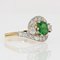 French Green Garnet Diamonds 18 Karat Yellow Gold Ring 8