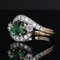 French Green Garnet Diamonds 18 Karat Yellow Gold Ring 4