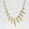 French 18 Karat Yellow Gold Emerald Feather Necklace 10