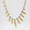 French 18 Karat Yellow Gold Emerald Feather Necklace, Image 10