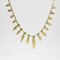 French 18 Karat Yellow Gold Emerald Feather Necklace 7