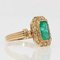 French 19th Century Natural Pearl Emerald 18 Karat Yellow Gold Ring 5