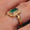 French 19th Century Natural Pearl Emerald 18 Karat Yellow Gold Ring 10