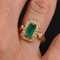 Französischer Ring aus 18 Karat Gelbgold mit natürlicher Perle und Smaragd, 19. Jh 6