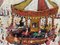 Fun Fair on the Harbour Wall, Contemporary Figurative Oil Painting 8