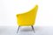 Mid-Century Italian Yellow Fabric Armchairs, 1960s, Set of 2 5