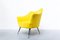 Mid-Century Italian Yellow Fabric Armchairs, 1960s, Set of 2 3