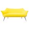 Mid-Century Italian Yellow Fabric Sofa, 1960s, Image 1