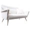 Italian White Fabric Sofa, 1950s 1