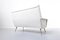 Sofá italiano de tela blanca, años 50, Imagen 5