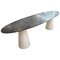 Large Mid-Century Oval Marble Console Table, Italy, 1970s, Image 1