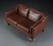 Dänisches Vintage 2-Sitzer Sofa aus cognacfarbenem Leder 2