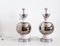 Italian Ceramic Table Lamps in Platinum Silver White Glaze by Bitossi, 1970s, Set of 2, Image 11