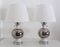Italian Ceramic Table Lamps in Platinum Silver White Glaze by Bitossi, 1970s, Set of 2 5