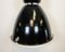 Grande Lampe d'Usine Industrielle Noire avec Couvercle en Verre Transparent de Elektrosvit, 1960s 6