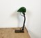 Lámpara de banco vintage esmaltada en verde de Astral, años 30, Imagen 2