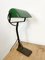 Lámpara de banco vintage esmaltada en verde de Astral, años 30, Imagen 8
