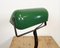 Grün emaillierte Vintage Banklampe von Astral, 1930er 13