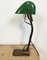 Lámpara de banco vintage esmaltada en verde de Astral, años 30, Imagen 5