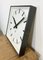 Reloj de pared grande cuadrado en gris oscuro de Pragotron, años 60, Imagen 2