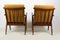 Wooden Boomerang Armchairs with Double-Sided Checkered Pillows from TON, 1970s, Set of 2 4