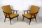 Wooden Boomerang Armchairs with Double-Sided Checkered Pillows from TON, 1970s, Set of 2 18