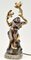 Art Nouveau Bronze Lamp of Nude with Snake and Flowers by Henri Levasseur 9