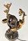 Art Nouveau Bronze Lamp of Nude with Snake and Flowers by Henri Levasseur 5