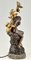Jugendstil Bronze Aktlampe mit Schlange und Blumen von Henri Levasseur 11