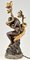 Art Nouveau Bronze Lamp of Nude with Snake and Flowers by Henri Levasseur 6