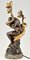 Art Nouveau Bronze Lamp of Nude with Snake and Flowers by Henri Levasseur, Image 6