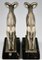 Art Deco Ibex or Ram Bookends by Max Le Verrier, France, 1930s, Set of 2 4