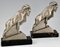 Art Deco Ibex or Ram Bookends by Max Le Verrier, France, 1930s, Set of 2 6