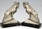 Art Deco Ibex or Ram Bookends by Max Le Verrier, France, 1930s, Set of 2 2