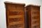Slim Antique French Chests of Drawers with Marble Tops, Set of 2 3